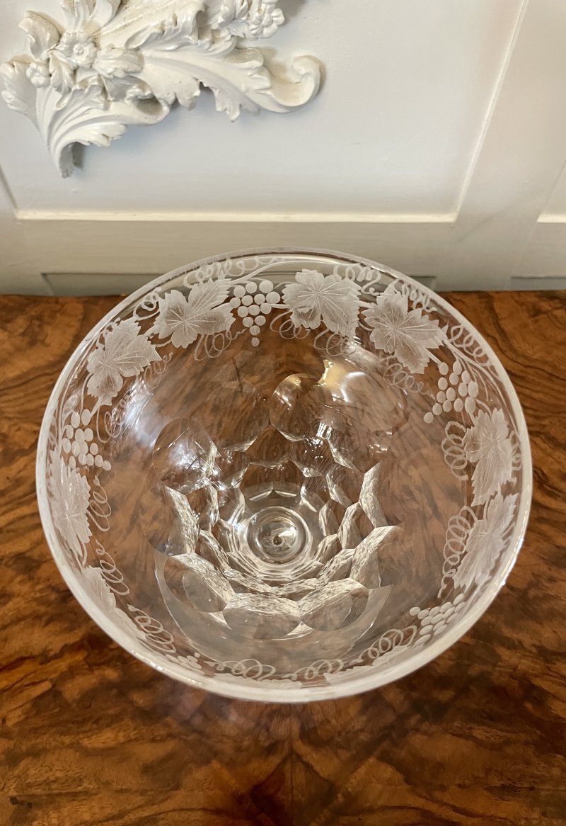 Unusual Large Set of 4 Antique Victorian Quality Engraved Glasses - Image 7